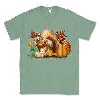 Sage Fall Squirrel Classic Tee - LillyAllenDesigns