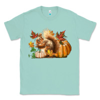 Seafoam Fall Squirrel Classic Tee - LillyAllenDesigns