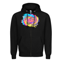 Black Mama Tie dye Leopard Zipper Hoodie - CowCowDesign