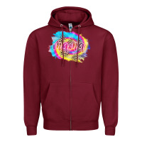 Burgundy Mama Tie dye Leopard Zipper Hoodie - CowCowDesign