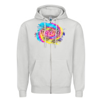 Dove Grey Mama Tie dye Leopard Zipper Hoodie - CowCowDesign