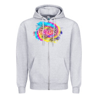 Heather Grey Mama Tie dye Leopard Zipper Hoodie - CowCowDesign