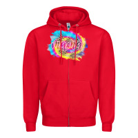 Red Mama Tie dye Leopard Zipper Hoodie - CowCowDesign