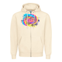 Sandshell Mama Tie dye Leopard Zipper Hoodie - CowCowDesign
