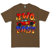 Cacao two fast boys birthday racing car Premium Tee - MaliasSmallBusiness