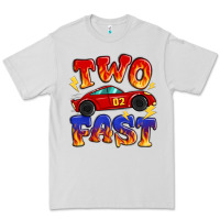 Dove Grey two fast boys birthday racing car Premium Tee - MaliasSmallBusiness