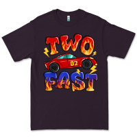 Plum two fast boys birthday racing car Premium Tee - MaliasSmallBusiness