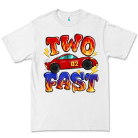 White two fast boys birthday racing car Premium Tee - MaliasSmallBusiness