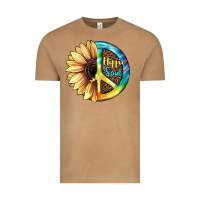 Vintage Camel Hippie Soul with Sunflower and Leopard Background Vintage Tee - JahusDesignShop