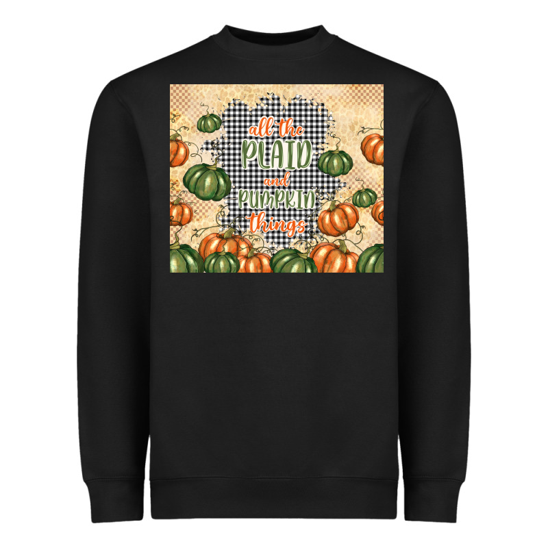All The Plaid And Pumpkin Things Heavyweight Sweatshirt by TumblerDesignByShophia | Teevron