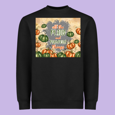 All The Plaid And Pumpkin Things Heavyweight Sweatshirt Designed By Tumblerdesignbyshophia