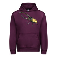 Mauve Wine Hercules Beetle Side Urban Hoodie - LillyAllenDesigns