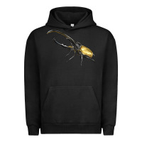 Pigment Black Hercules Beetle Side Urban Hoodie - LillyAllenDesigns