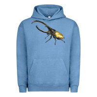 Pigment Pebble Blue Hercules Beetle Side Urban Hoodie - LillyAllenDesigns