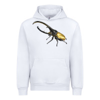 White Hercules Beetle Side Urban Hoodie - LillyAllenDesigns
