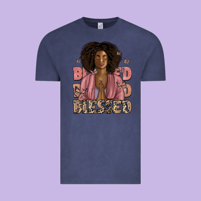 Blessed Black Woman Vintage Tee Designed By Artiststas