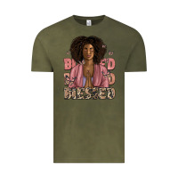 Vintage Olive blessed black woman Vintage Tee - Artiststas