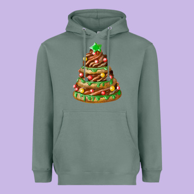 Chocolate Christmas Cookie Cake Heavyweight Hoodie Designed By Fadigitalartstudio