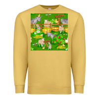 Antique Gold farm life seamless pattern Premium Sweatshirt - FaDigitalArtStudio