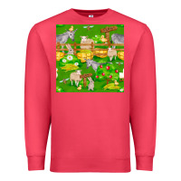 Cardinal farm life seamless pattern Premium Sweatshirt - FaDigitalArtStudio