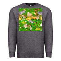 Charcoal Heather farm life seamless pattern Premium Sweatshirt - FaDigitalArtStudio