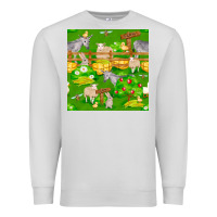 Dove Grey farm life seamless pattern Premium Sweatshirt - FaDigitalArtStudio
