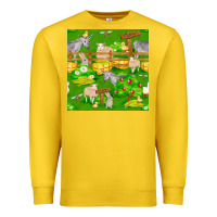 Lemon farm life seamless pattern Premium Sweatshirt - FaDigitalArtStudio