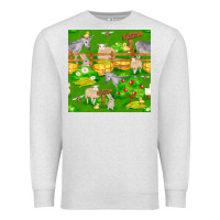 Oatmeal Heather farm life seamless pattern Premium Sweatshirt - FaDigitalArtStudio