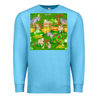 Ocean Blue farm life seamless pattern Premium Sweatshirt - FaDigitalArtStudio