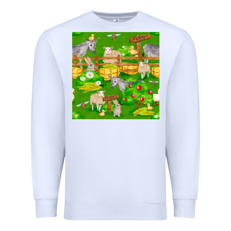 Farm Life Seamless Pattern Premium Sweatshirt by FaDigitalArtStudio | Teevron