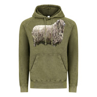 Vintage Olive lincoln sheep Vintage Hoodie - LillyAllenDesigns