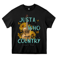 Black just a girl who loves country music Heavy Core Tee - MaliasSmallBusiness