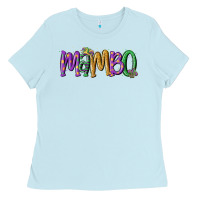 Baby Blue mardi gras mambo Ladies Tee - MaliasSmallBusiness