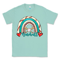 Seafoam Baseball Rainbow Classic Tee - RanaPortraitStore