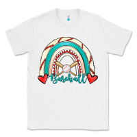 White Baseball Rainbow Classic Tee - RanaPortraitStore