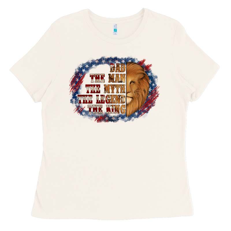 Dad The Man American Flag Ladies Tee by Jasminsmagicworld | Teevron
