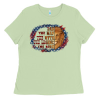 Matcha dad the man american flag Ladies Tee - Jasminsmagicworld