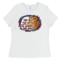 White dad the man american flag Ladies Tee - Jasminsmagicworld