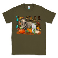 Army Green Hello Fall Merino Wool Sheep Classic Tee - LillyAllenDesigns