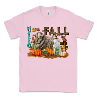 Bubblegum Pink Hello Fall Merino Wool Sheep Classic Tee - LillyAllenDesigns