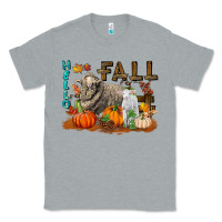 Heather Grey Hello Fall Merino Wool Sheep Classic Tee - LillyAllenDesigns