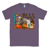 Lavender Hello Fall Merino Wool Sheep Classic Tee - LillyAllenDesigns
