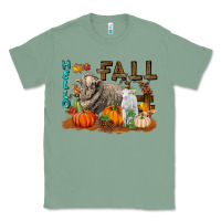 Sage Hello Fall Merino Wool Sheep Classic Tee - LillyAllenDesigns