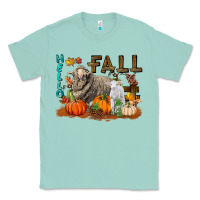 Seafoam Hello Fall Merino Wool Sheep Classic Tee - LillyAllenDesigns