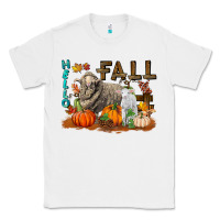 White Hello Fall Merino Wool Sheep Classic Tee - LillyAllenDesigns