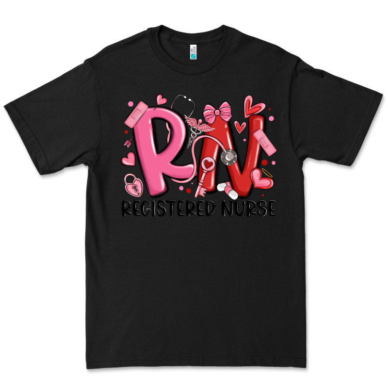 Rn Registered Nurse Valentines Day Premium Tee by MaliasSmallBusiness | Teevron