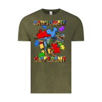 Vintage Olive rawsomely different autism t rex Vintage Tee - Artiststas