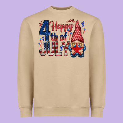 Happy 4th Of July With Gnome Heavyweight Sweatshirt Designed By Howdyjamesfarm