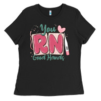 Black you rn good hands registered nurse Ladies Tee - MaliasSmallBusiness