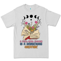 Dove Grey a well read woman is a dangerous creature Premium Tee - MaliasSmallBusiness